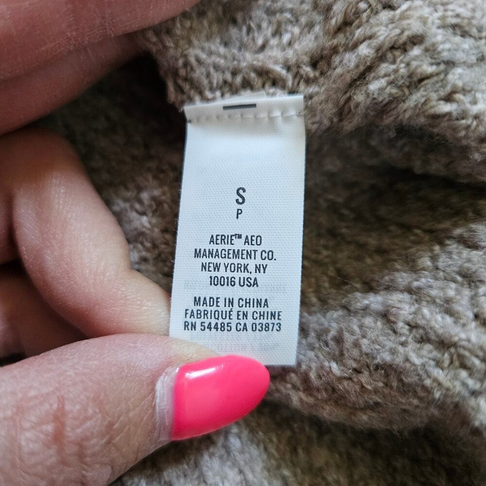 Aerie Oversized Waffle Knit Crew Sweater Oversized small - Picture 6 of 9